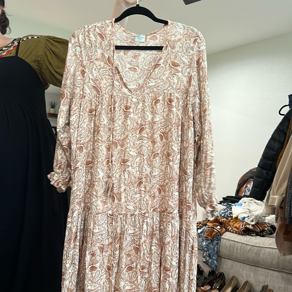 Brown And Cream Dress